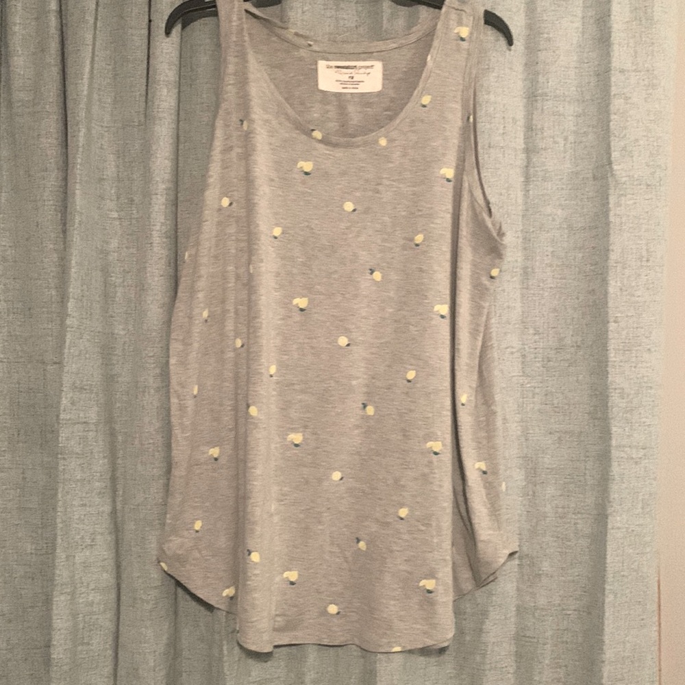 Lemon Tank; Gray; 1X; The Sweatshirt Project